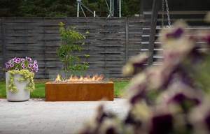 Outdoor Planika gas fireplace
