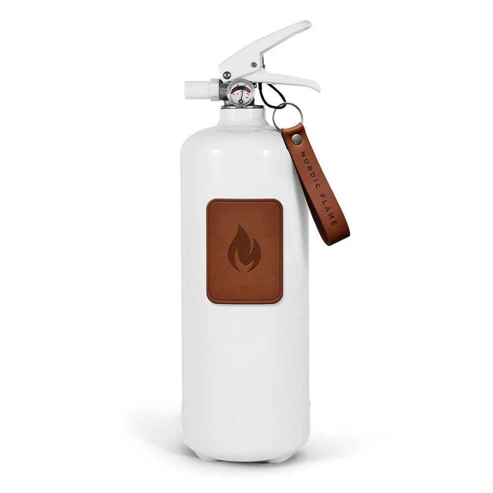 Nordic Flame White Fire Extinguisher 2kg - Leather Edition