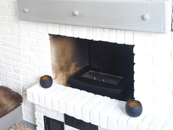 Bio Fire Basket in Existing Fireplace