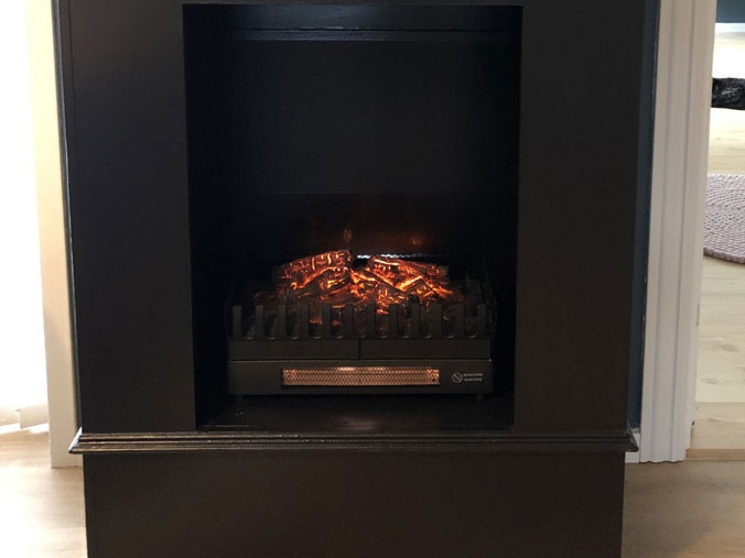 Electric Fire Basket in Existing Fireplace