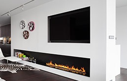 Fireplace TV wall