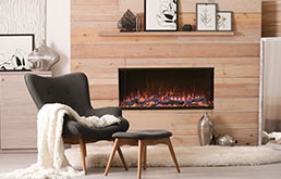 Built-in electric LED fireplace