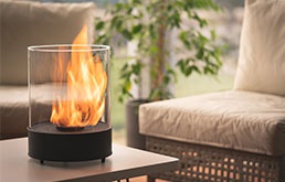 Outdoor small bioethanol fireplace