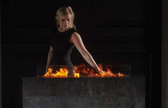 Magic fire opti-myst fireplace