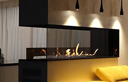Automatic built in bioethanol fireplace