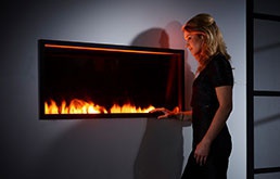 Opti-myst water vapour fireplaces for built-in