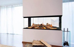 4-sided electric fireplace