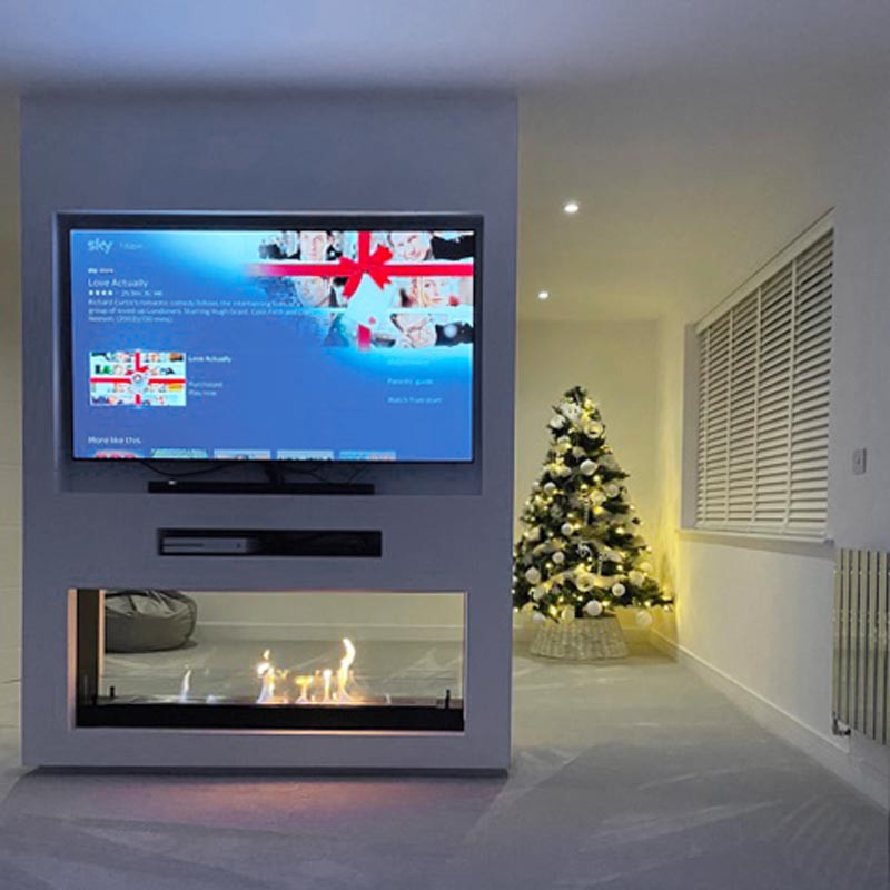 140 cm Built-in See-through Bio Fireplace 
