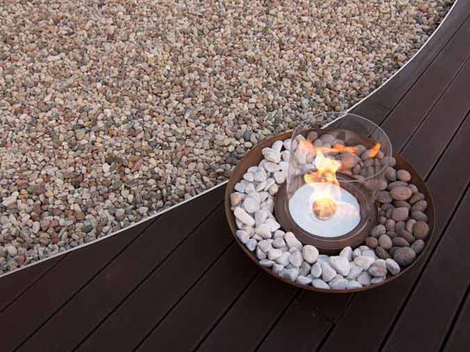 Outdoor bioethanol fireplaces from Planika