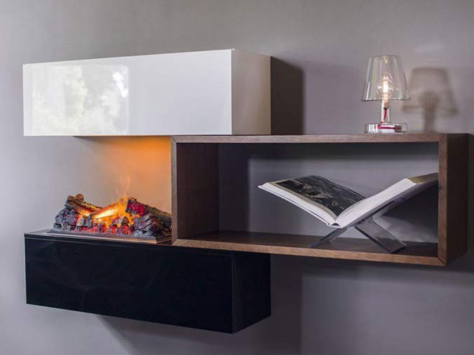 wall-mounted opti-myst water vapour fireplace