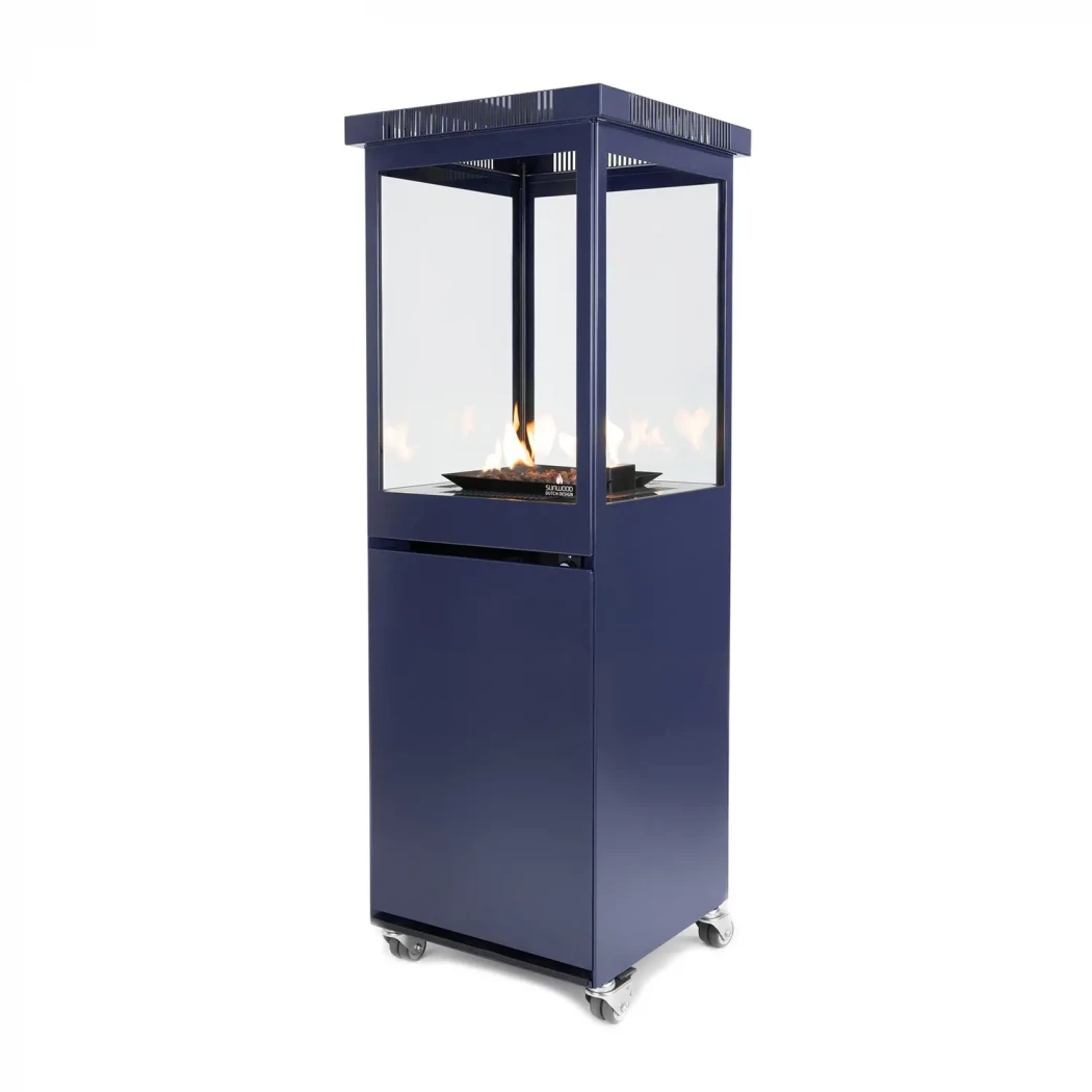 Sunwood Marino Premium Patio Fire - Custom Colour - Free-standing Gas Fireplace Patio Heater - Up to 5.7 kW of heat
