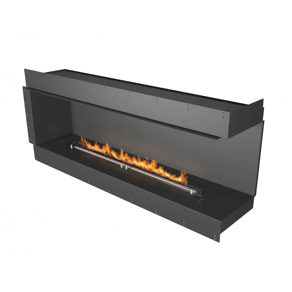 Planika Forma 1800 Right-facing Corner Built-in Biofireplace - Planika Fires - FLA4 - Automatic Bioethanol Fireplace with Remote Control - Length: 193 cm