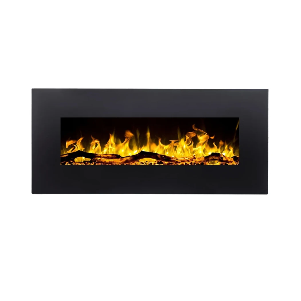 Albion Wall-Mounted Electric Fireplace by Aflamo – 110 cm LED Flames, Glass Front, No Heat, Wall-Mounted or Built-In
