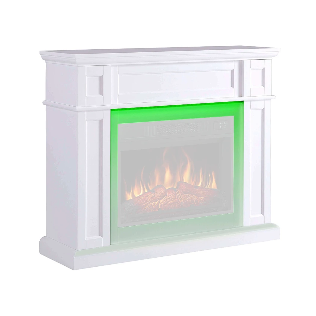 ArtiFlame Linz Mantel Frame – White | Frame Only | LED mood lighting (16 colours) | Fits AF23S/AF23BS 23" inserts