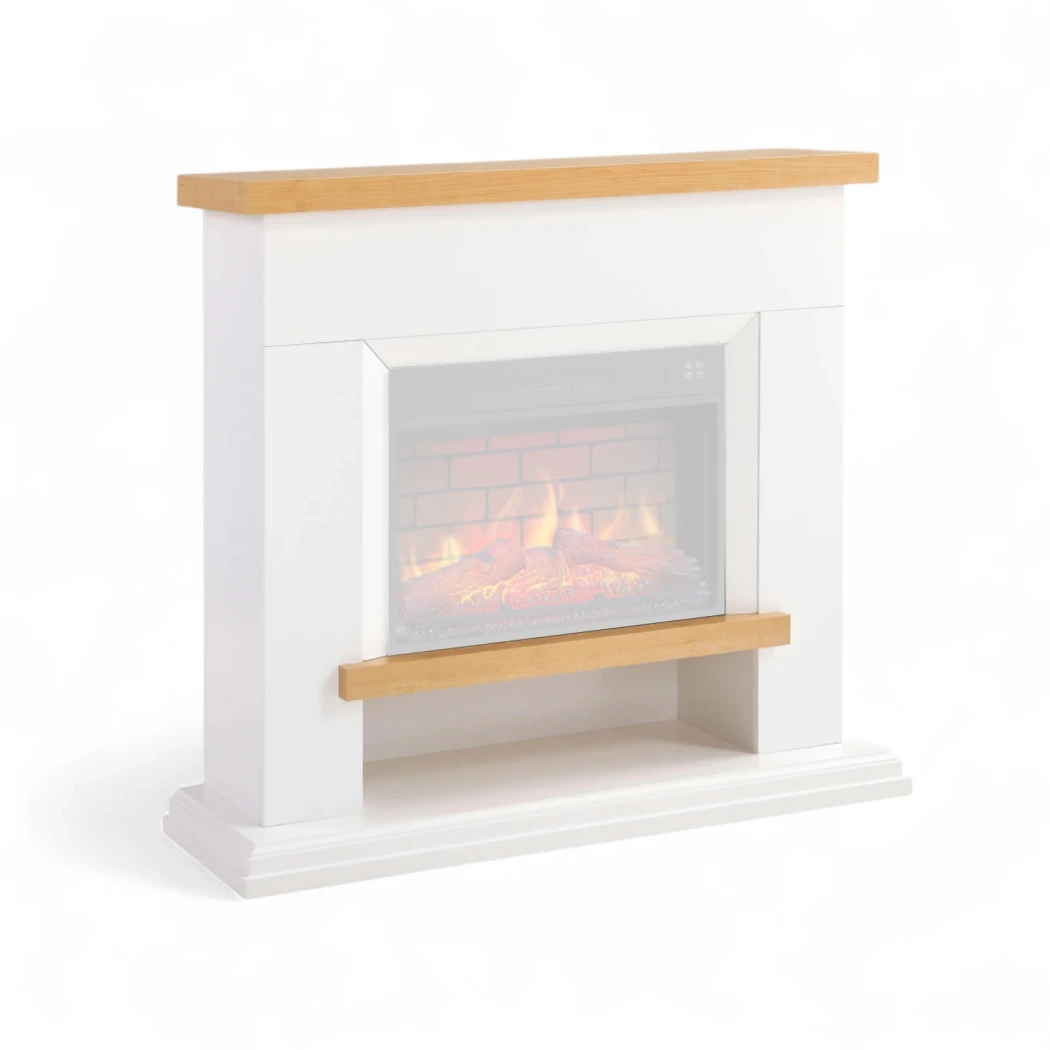 ArtiFlame Shelford Mantel – White | Frame Only | Compatible with 23" AF23S & AF23BS Inserts