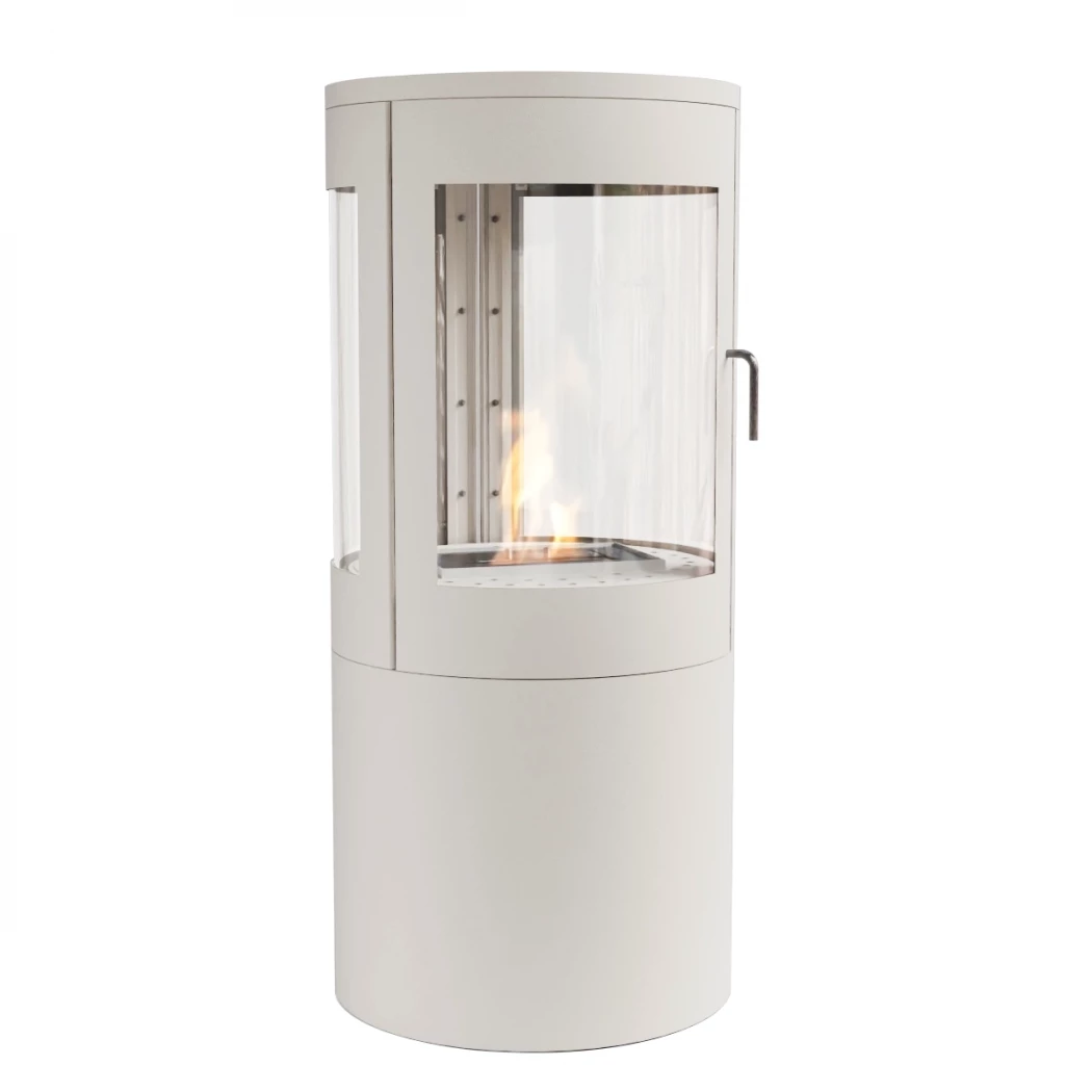 ScandiFlames Bio Wood Stove In White With 360 Flameview | Bioethanol-fireplace.co.uk