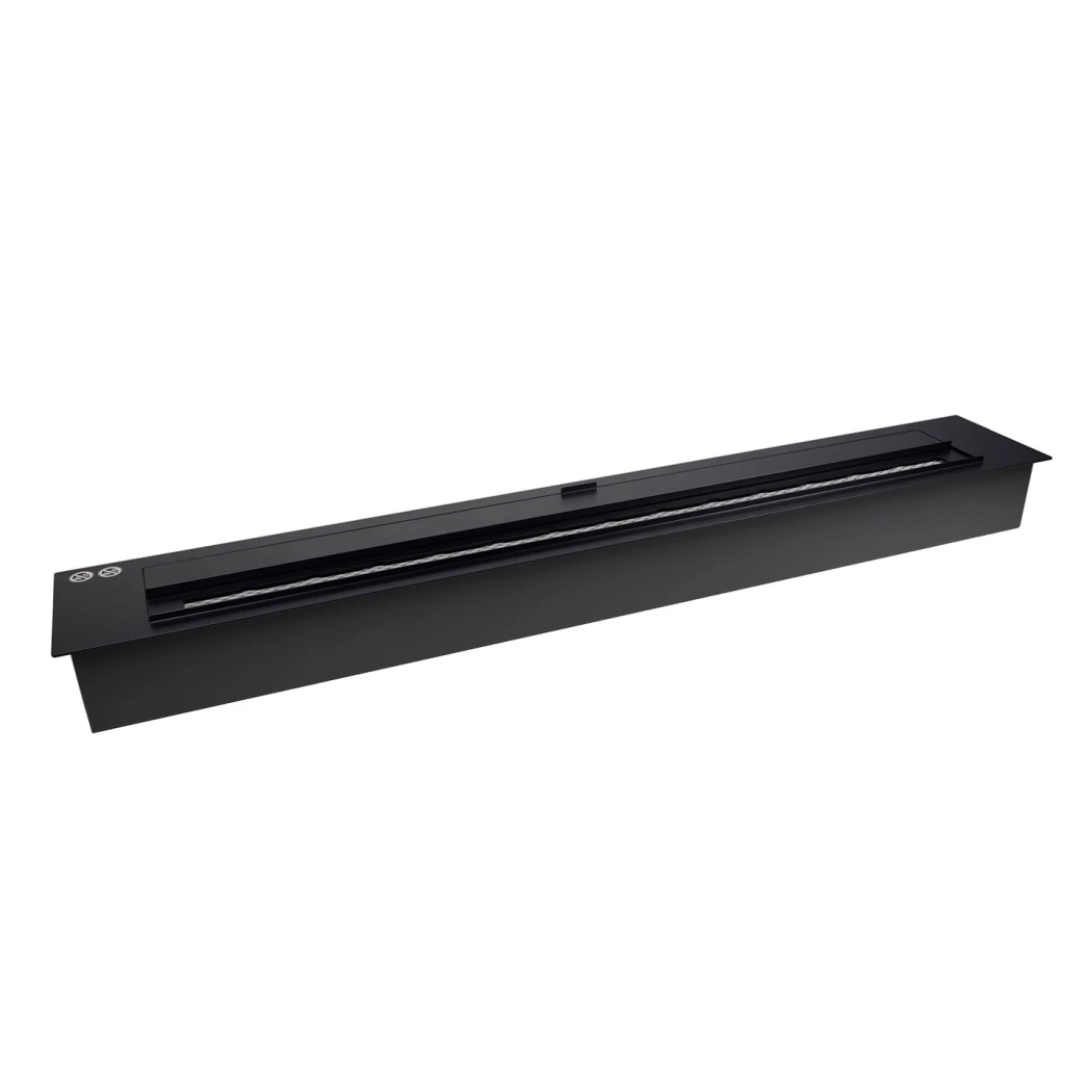 Superior 4L Bioethanol Fireplace Burner 80 cm – Black Built-In Burner Insert with Lip – ScandiFlames