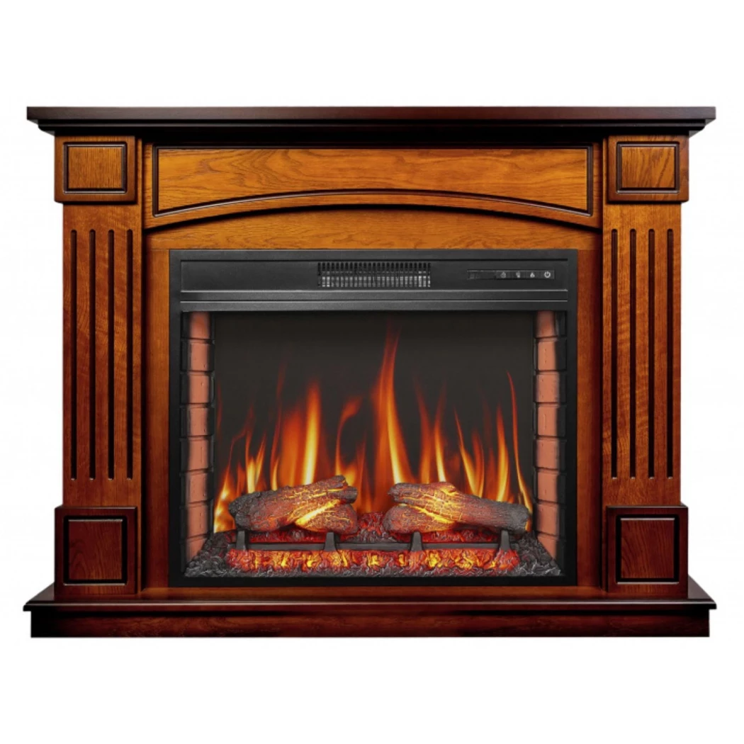 Boston ArtiLED 28 Electric Fireplace from ArtiFlame - electric fireplace in antique oak - LED technology and flame effect