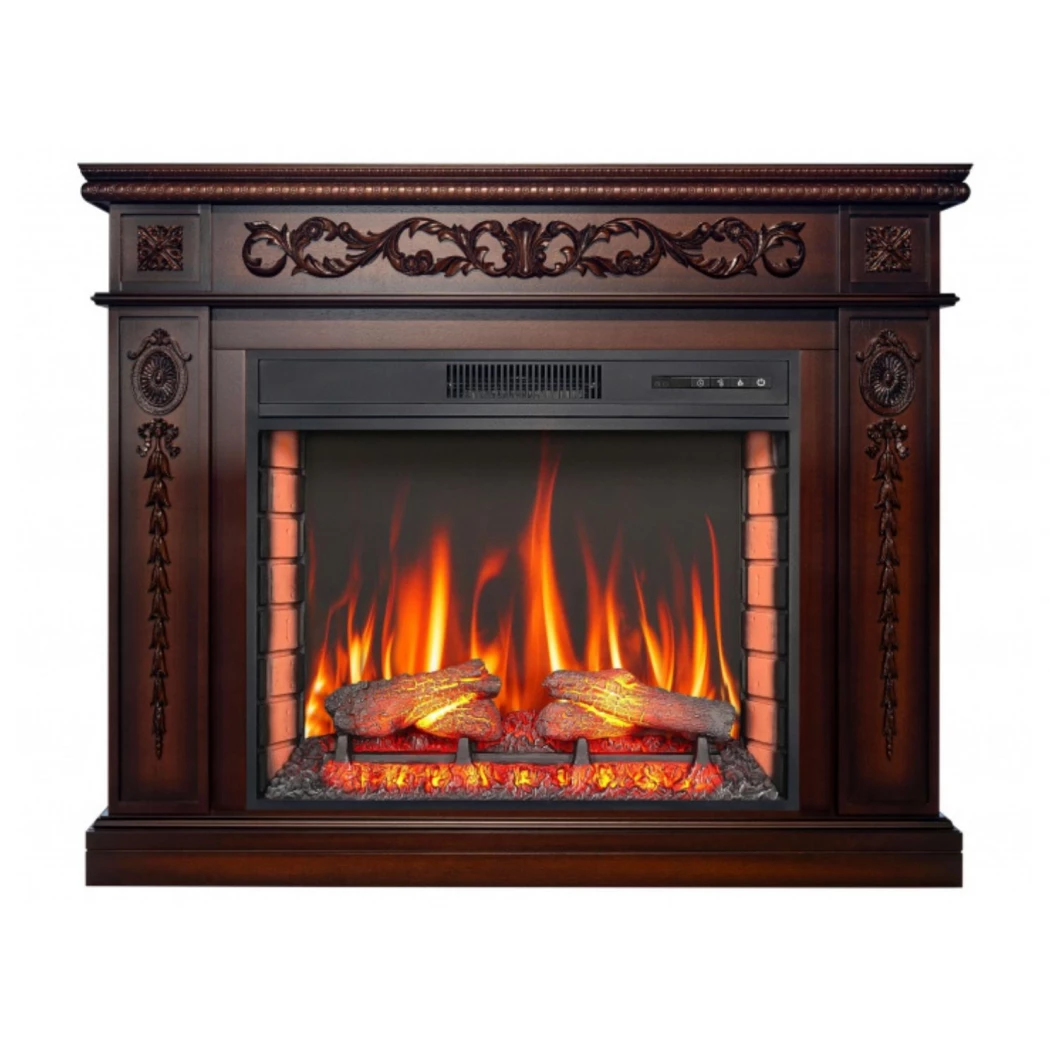 Delmona ArtiLED 28 Electric Fireplace in Cognac - Fireplace with energy-saving features from ArtiFlame