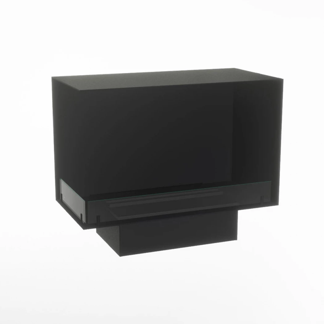 Foco Myst Corner Left 800  Foco  | Bioethanol-fireplace.co.uk | See-through Built-in Opti-myst Fireplace