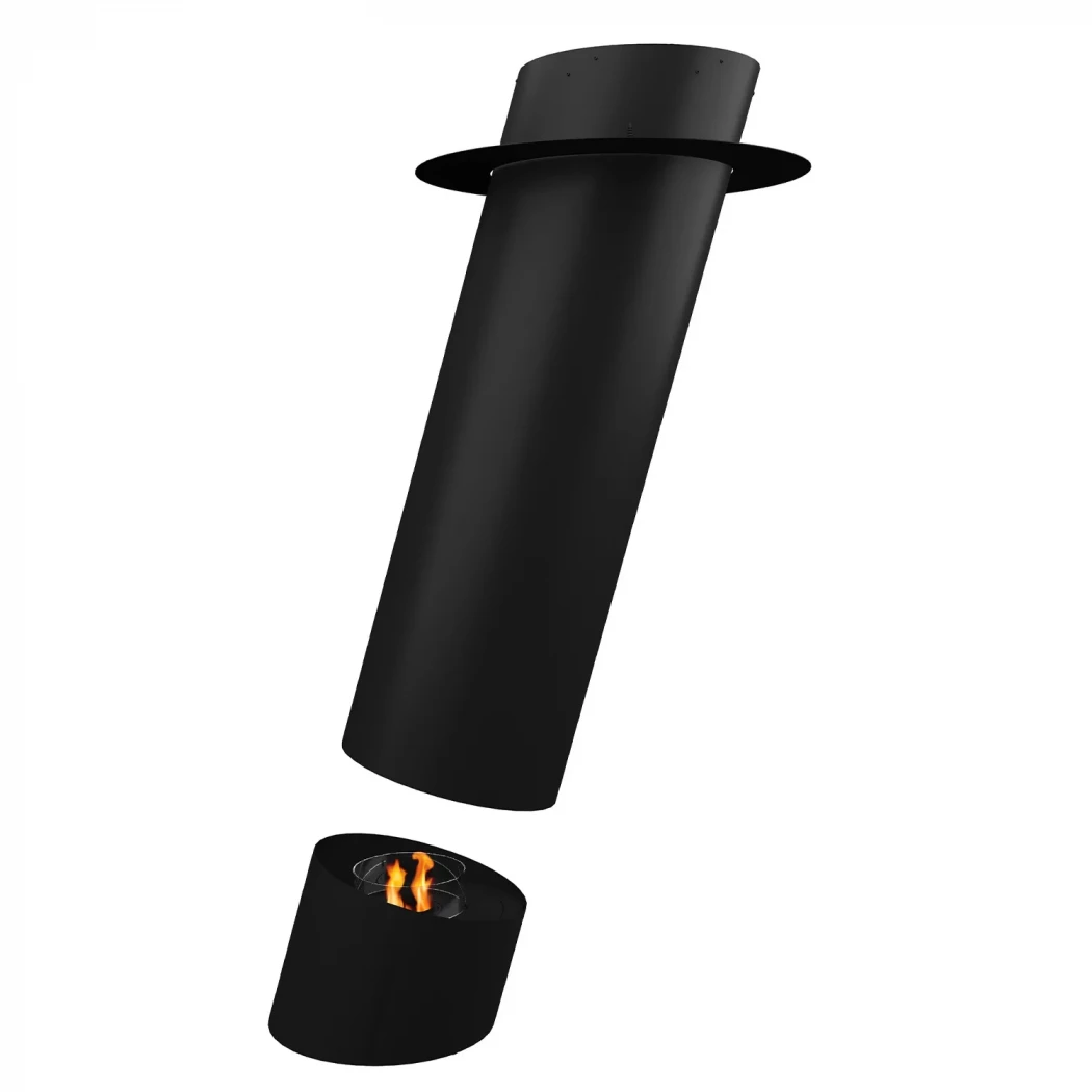Contour 13 - Black GlammFire  | Bioethanol-fireplace.co.uk | Ceiling-mounted bioethanol Fireplace