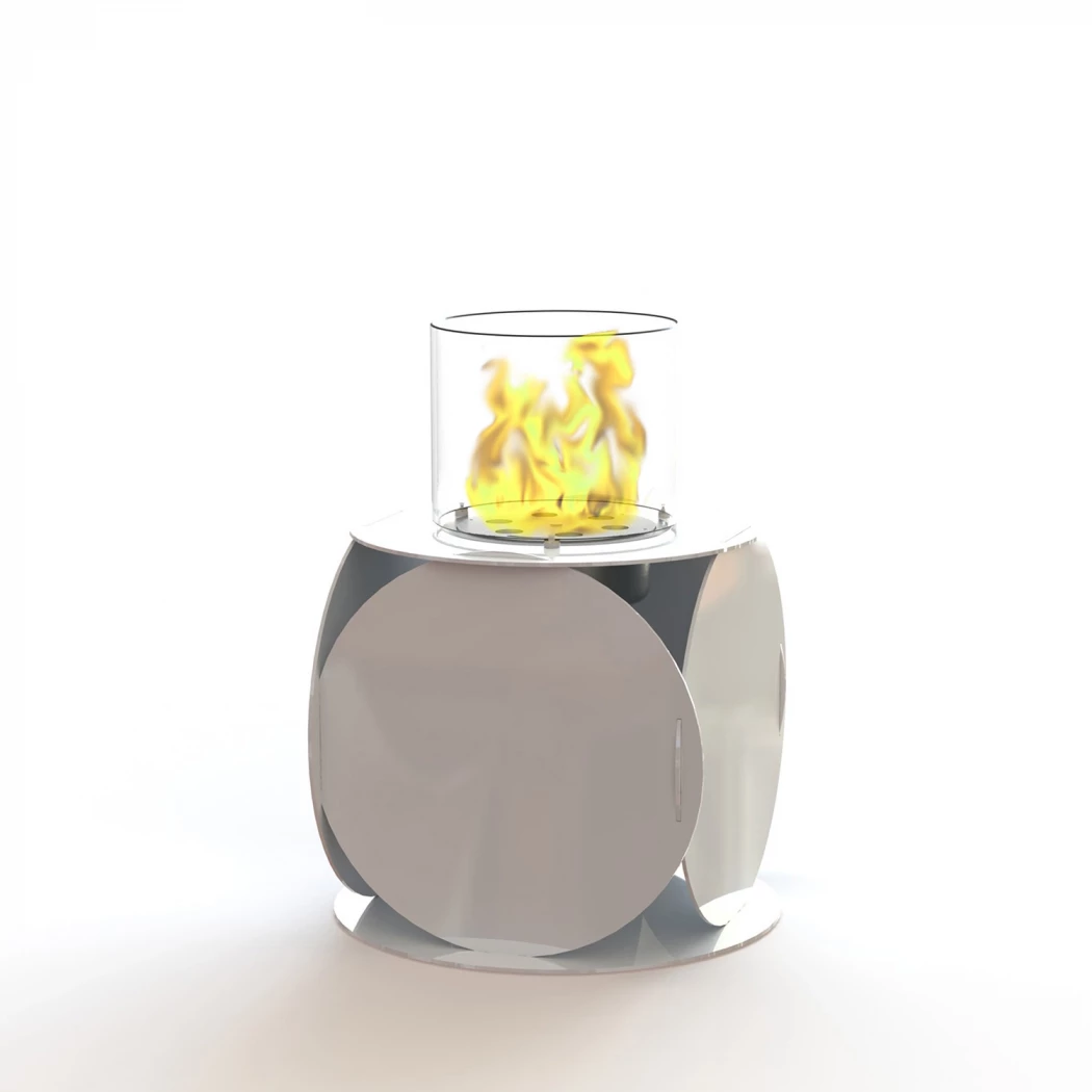 Lira - White GlammFire  | Bioethanol-fireplace.co.uk | Freestanding Bioethanol Fireplace