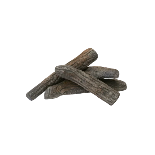 Happy Cocooning Ceramic Wood Logs Set of 4 – Decorative Logs for Gas Fire Pit Tables