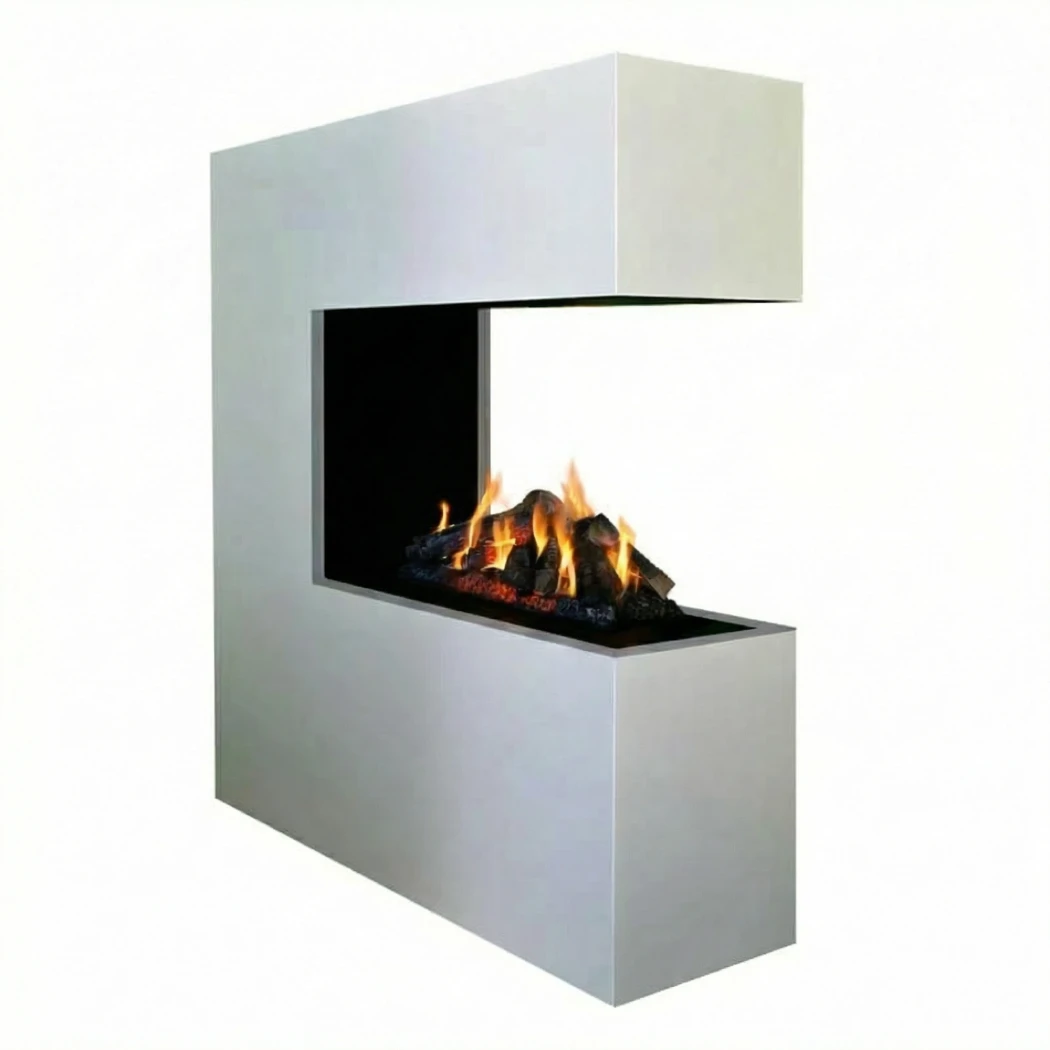Glow Fire Schiller White - Omc 600 | Freestanding Water Vapour Fireplace – 120 Cm X 120 Cm X 38 Cm
