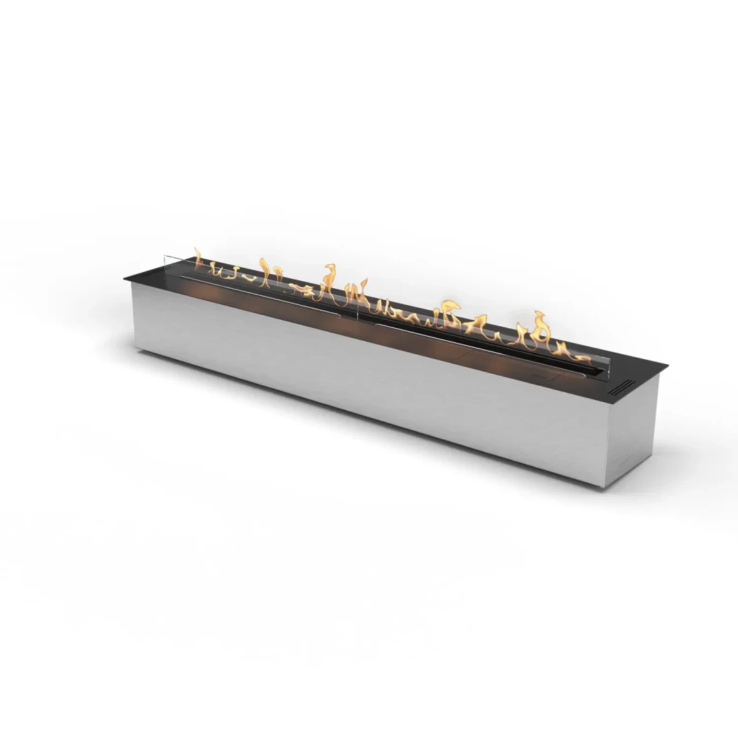 Planika FLA4 1490 Automatic Bioethanol Firebox from Planika Fires | Built-in Bioethanol Fireplace with Remote Control | Length 149 cm x Depth 28 cm
