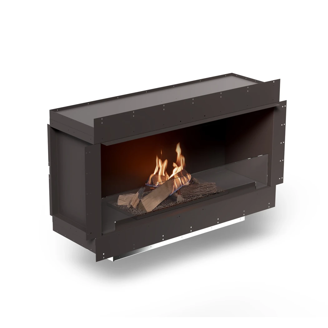 Planika Forma 1200 Single-Sided – Built-In Bioethanol Fireplace by Planika | FLA4 990 Logs Burner, FLOGS Flame Effect