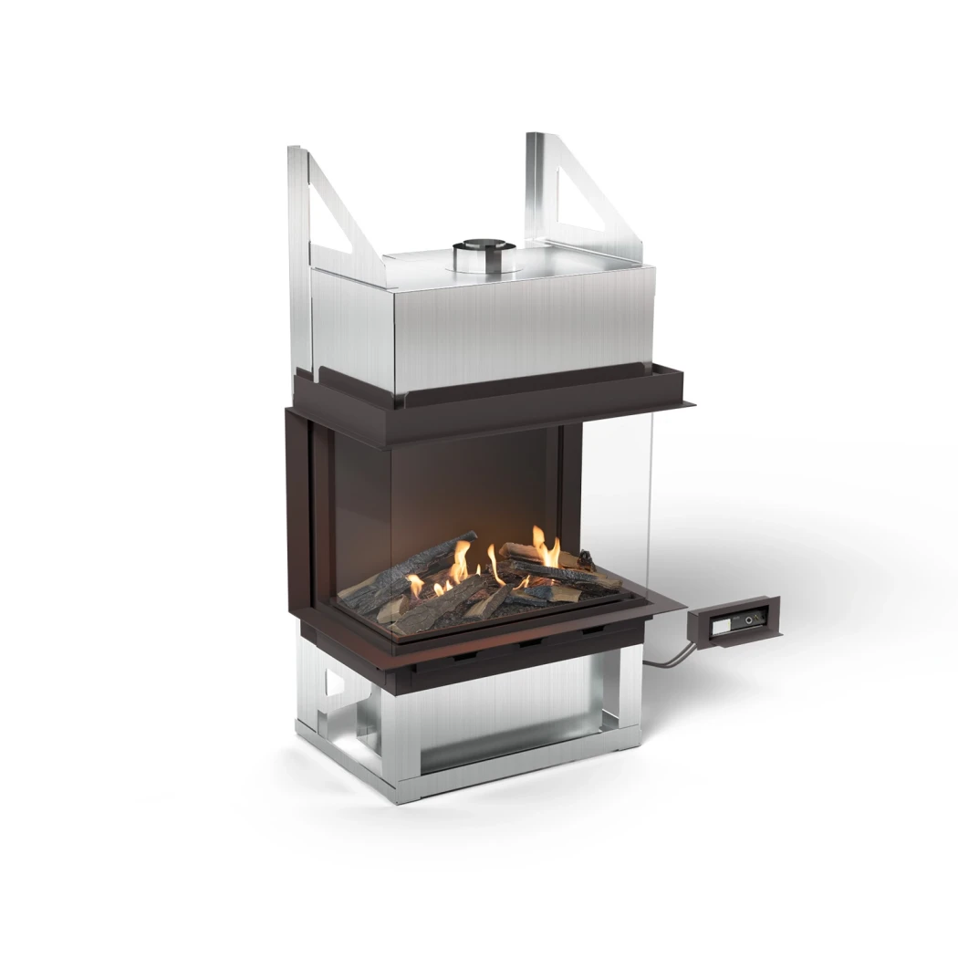 Planika Sono Three-Sided Bioethanol Fireplace – Glass-Enclosed, 9.5kW, BEV Burner, Black Finish