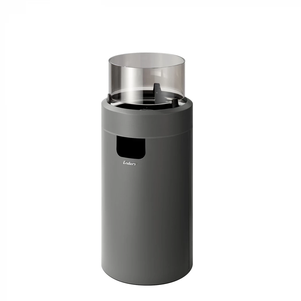 Nova LED Medium - Grey  | Bioethanol-fireplace.co.uk | Freestanding Outdoor Gas Fireplace