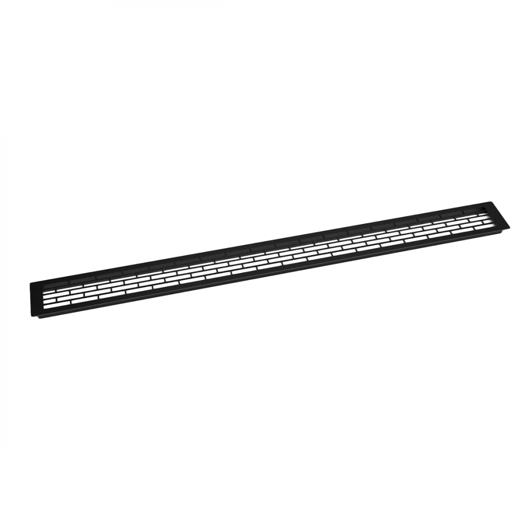 Ventilation Grill Black - Size: 100x9 cm - Ventilation Area: 450 cm²