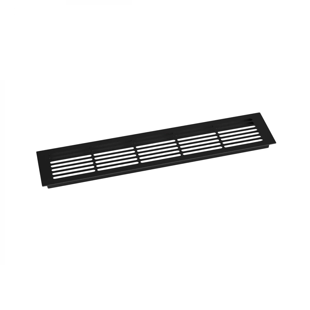 Ventilation Grille Black - Size: 50x10 cm - Ventilation Area: 214 cm²