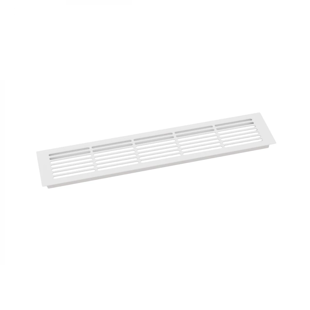 White ventilation grille - Size: 50x10 cm - Ventilation area: 214 cm²