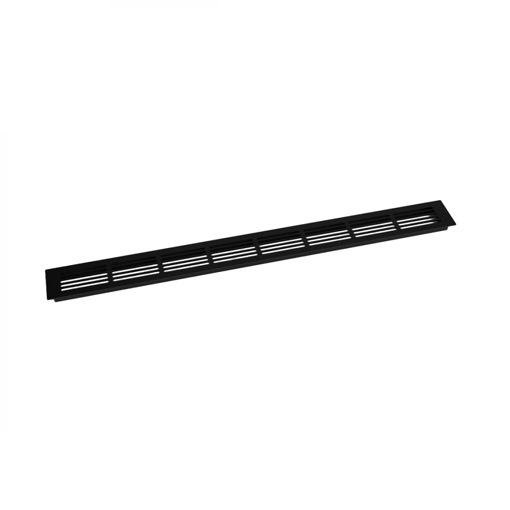 Ventilation Grille Black - 80x7.6 cm - Ventilation Area 210 cm²