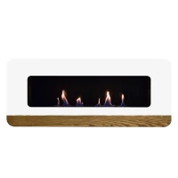 Wall-mounted bioethanol fireplace Cora Duo White from Nordlys Denmark