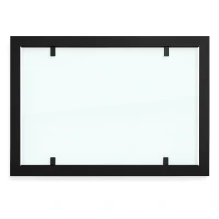 Black steel outer frame with full glass for Foco 800 bio fireplaces.