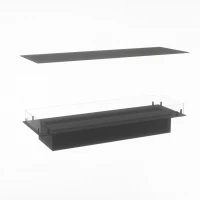 Foco Four 1200 hybrid fireplace for built-in installation