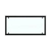 Black steel outer frame with full glass for Foco Two 1500 bio fireplaces.