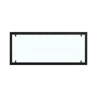 Black steel outer frame with full glass for Foco 1800 bio fireplaces.