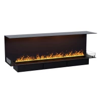 Foco Myst Three 1800 &ndash; 3-sided hybrid fireplace with realistic water vapor flames