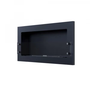 Texas biofire - Black wall mounted bioethanol fireplace with safety glass