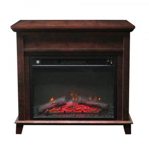 Fireplace furniture black with electrical insert