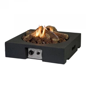 Happy Cocooning Square Table Top Gas Fireplace Black