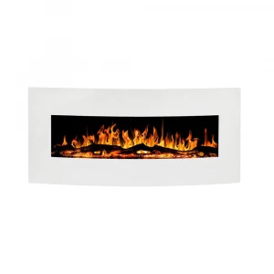 Middlesexs White Curved Electric Fireplace for Wall
