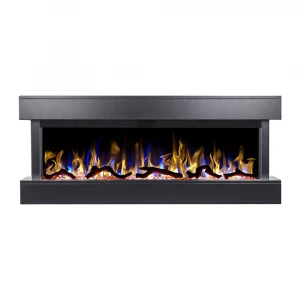 Norfolk Electric Fireplace for Wall in Black