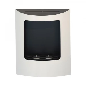 Retra Duo white wall mounted bioethanol fireplace from Nordlys Denmark
