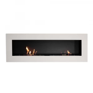Murus 1600 - Thin Matte White Wall-mounted Bioethanol Fireplace