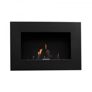 Murus 800 - Narrow Black Wall-mounted Bioethanol Fireplace